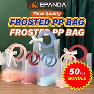 EPANDA 50PCS Plastic Goodies Bag Wedding Doorgift Bag Transparent Plastic Gift Bag Beg Goodies