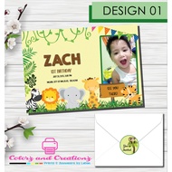 Safari Theme Invitation 4R Size