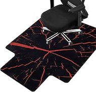 HiiARug Chair Mat for Hardwood &amp; Tile Floor, Anti-Slip Floor Protector Rectangle Computer Gaming Chair Mat with Extended Lip, Large Chair Carpet for Home Office Gaming Room (with Lip 47"x35", Red)