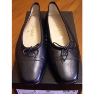 Chanel 黑色 平底 低跟 娃娃鞋 「100%正品 」包鞋 36 原廠鞋盒