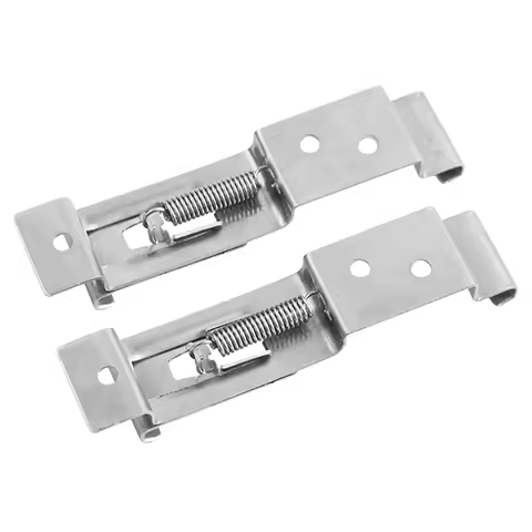 2PCS Car License Plate Bracket Spring Loaded Trailer Number Plate Clips Stainless Steel Number Plate