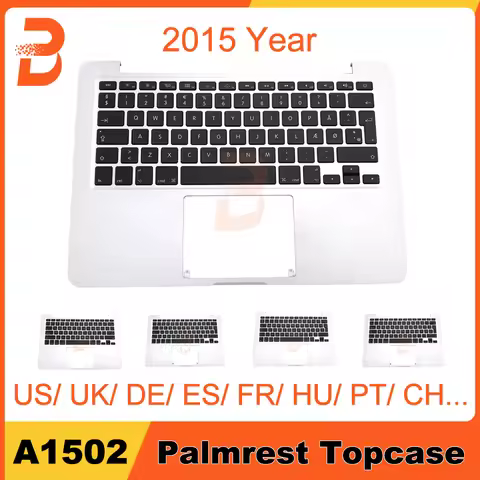 Original Tested For Macbook Pro Retina 13" A1502 Palmrest Topcase With Keyboard and Backlight 2015 Y