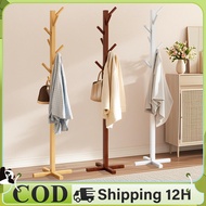 WoodLand Clothes Rack Hanging Coat Bamboo Hanger Pole Organizer Bedroom Wardrobe Simple Storage
