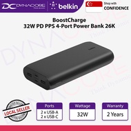 Belkin BPB016btBK BoostCharge 32W PD PPS 4-Port Power Bank 26K