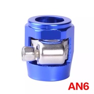 AN6 Fuel/Oil/Radiator/Water Tube Aluminium Alloy Hose Clamp/Clip  BLUE CLAMP