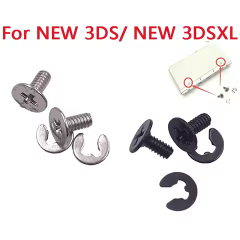20set For 2DS 3DS LL XL New 3DS 3DSLL 3DSXL Battery Back Cover Screw Shell Screws Mount Repair Secur
