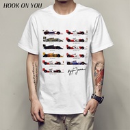 Street Wear Racing Sports Car Collection Competition Ayrton Senna T-Shirt Car 0122