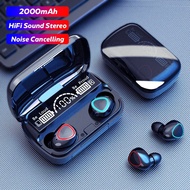 New M10 TWS Wireless Earphones Touch Control 5.1 Headset Waterproof 9D Hifi Quality Earbuds 2000mAh 