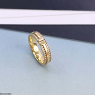 Tiffany & co T系列18K黃金鋪鑲鑽石窄式戒指 53號