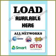 ❀ ❁ ▼ Load Available Here Signage Laminated