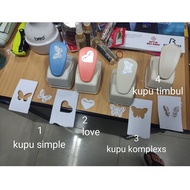 3D butterfly hole punch 2 or heart unit 2 inch