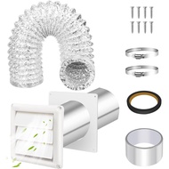Dryer Hose Vent Kit, COITEK Dryer Vent Kit with Hose 4 Inch Stainless Steel Dryer Vent Hose Connecto