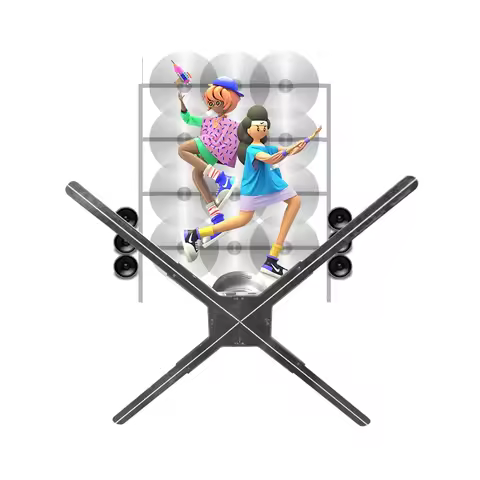 3D Holographic LED Advertising Fan 4K Resolution LCD Projector Convenient 50cm/100cm Desktop Hologra