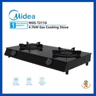 Midea MGS-T211G / MGST211G 4.7kW Tabletop Glass Top Gas Stove 2 BURNER (SAVE 20% GAS)