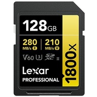 Lexar 1800x SDXC UHS-II U3 V60 (64GB 128GB 256GB) upto 270MB/s R SD Card Gold การ์ดหน่วยความจำ เมมโม