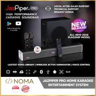 [ SG ] JazPiper PRO Home Karaoke System | Auto Updated Cloud Music Library | 6.5" Wireless Subwoofer | Dual UHF Mic