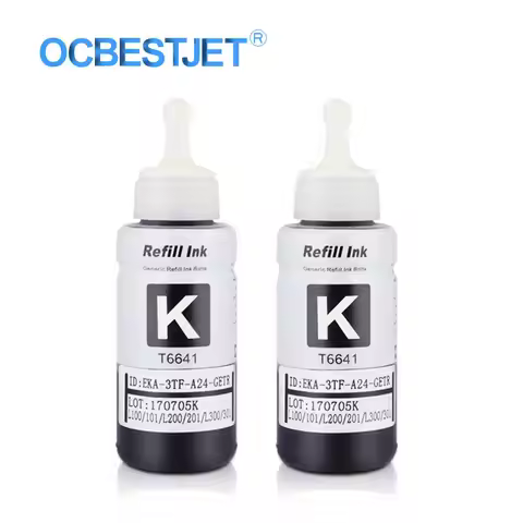 2 Bottles Dye Ink For Epson L210 L220 L365 L800 L801 L810 L1300 L1800 L Series Printer Refill Dye In