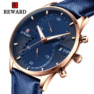 Reward Watch Waterproof Business Men's Watch 5-Hand Casual Genuine Leather Watch 81026