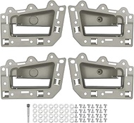 4pcs Interior Door Handle Front/Rear Left and Right Side Light Brown Chrome Compatible with 2005-201