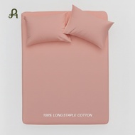 Arestale  Set A ผ้าปูที่นอน + ปลอกหมอน 2 ใบ ผ้าฝ้ายแท้ 100% Long-staple cotton Single-ply yarn ขนาด 