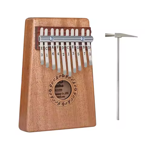 Kalimba 10 Keys Gecko Children's Wood Finger Thumb Piano Music Box Book Xylophone Keyboard Marimba M