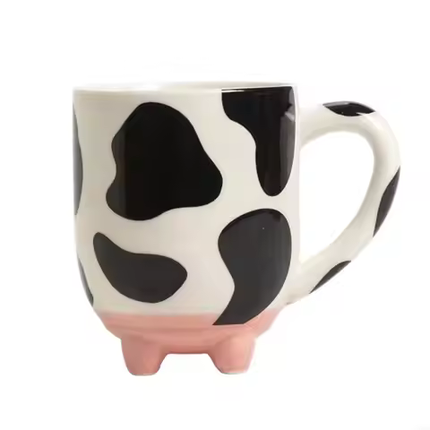 Cartoon Cow Ceramic Mug with Udder 550ml Large Capacity Cup for Hot and Cold Drink Perfect Gift for 