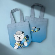 北極熊滑板手_動物插畫/防潑水飲料袋/萬用環保袋/保溫瓶袋/雨傘/