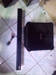 SEPEKER PASIF SOUNDBAR SUBWOOFER + TWITTER TV LED POLYTRON 32INC