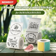 Round Thermal Label Sticker For B1 B31 B21 B3s Printer Transparent Self-adhesive Labels Paper Color 