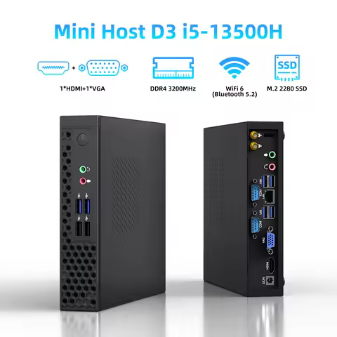 ZXIPC Mini PC Intel i5-13500H AMD R5-6600H DDR5 AMD R7 5800H Dual Display 4K HD DDR5 NVMe WIFI6 Mini