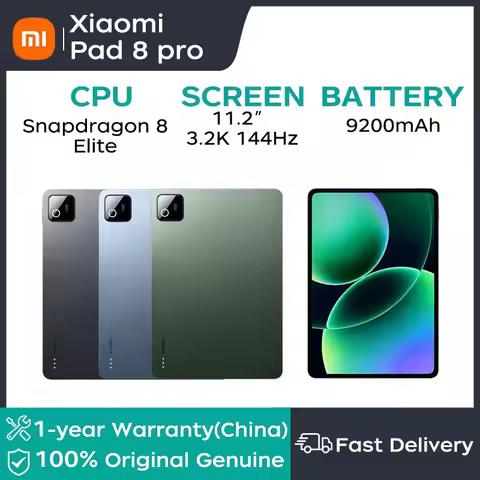 New 2025 Xiaomi Tablet Xiaomi Pad 8 Pro 11.2"144Hz 3.2K Snapdragon 8 Elite HyperOS 3 9200mAh 67W Fas