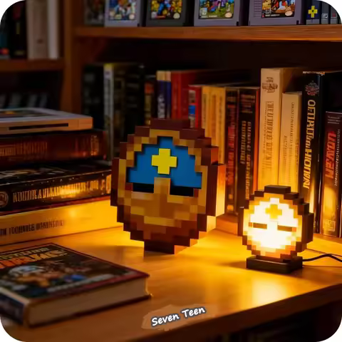 MC Game into Reality 100% Restored MC Clock 24-Hour Format Home Ambience Decoration Wall-Mounted/Des