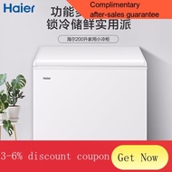 ! Mini freezer HaierHaierSmall Freezer200Single Temperature Freezer Home Use and Commercial Use Refrigerated Cabinet Fre