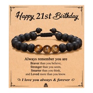 UNGENT THEM Happy Birthday Bracelet for Boys Him Men, 10 11 12 13 14 15 16 17 18 19 20 21 Year Old B
