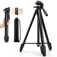 K&F Concept 57.9" Lightweight Camera Tripod, 1.3lbs Compact Aluminum Travel Tripod with 360° Pan Hea
