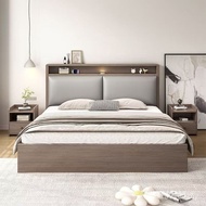 1.82m Wooden Bed 1.5m Small Apartment Single Bed Real Household Main Rental Room Simple B & B Double