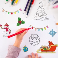 Children's Doodle Halloween and Christmas Decoration Coloring Book Creative Preschool Coloring Wall 