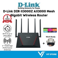 D-Link DIR-X3000Z AX3000 Mesh Gigabit Smart Mesh Wifi Wireless Router TM UniFi