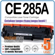 5x Compatible Toner 85A CE285A CE 285A Black for HP LaserJet P1002 P1102 P1102W M1212NF M1217nfw PRO