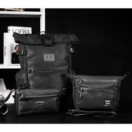 ANT PROJECT - Bundling Series 3 items Waterproof Black- Backpack - Sling - Clutchbag