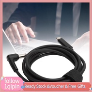 1qipin.my USB C PD Converter Male to  Type 6.0x3.7mm Portable Fast Charging Cable 65W 1.5m/5.0ft for