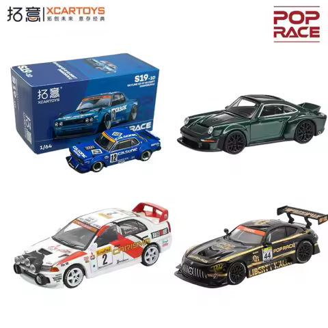 XCARTOYS 1/64 POP RACE Series Diecast Racing Car Skyline GT RWB Porsche EVO AMG Widebody Mini Metal 