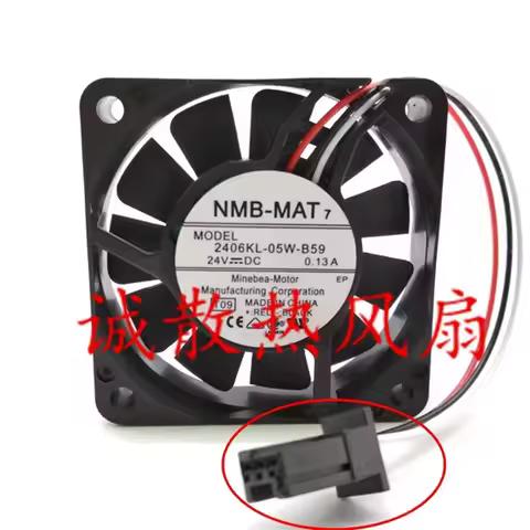2406KL-05W-B59 For Fanuc Dc 24V 0.13A 6cm 6015 60*60*15mm Converter Cooling Fan A90L-0001-0529
