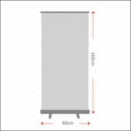 Aluminum Alloy Roll-up Banner Stand / with Tarpaulin Print Pull Up Display Standee TarpRoll Up Stand