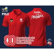 MERAH Men's Red and White T-Shirt Bju 1945 17August2025 Garuda 2025 T-Shirt Adult T-Shirt Indonesian