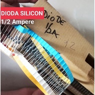 (10 Pcs) 1/2 AMPERE SILICON DIODE 1/2 Ampere Silicon Diode 0.5 Ampere Silicon Diode 1/2 AMPERE SILIC