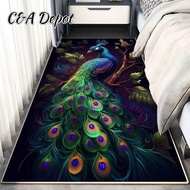 3D Peacock Carpet Floor Mat Anti slip Deepavali Decorations Carpet For Living Room Kitchen Floor Mat Entrance doormat Bedroom carpet Diwali Decorations Home Decor