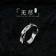cicin cicin lelaki cincin lelaki Combination Stacking Ring Men's Single Ring Trendy Unique Open Ring