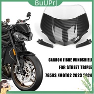 For Street Triple 765RS 765 Moto2 2023 2024 Style Motorcycle Windshield Sport Screen Deflector