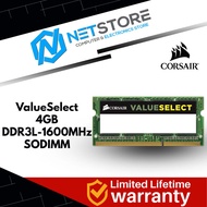 CORSAIR VALUE SELECT 4GB DDR3L 1600MHZ SODIMM RAM - CMSO4GX3M1C1600C11